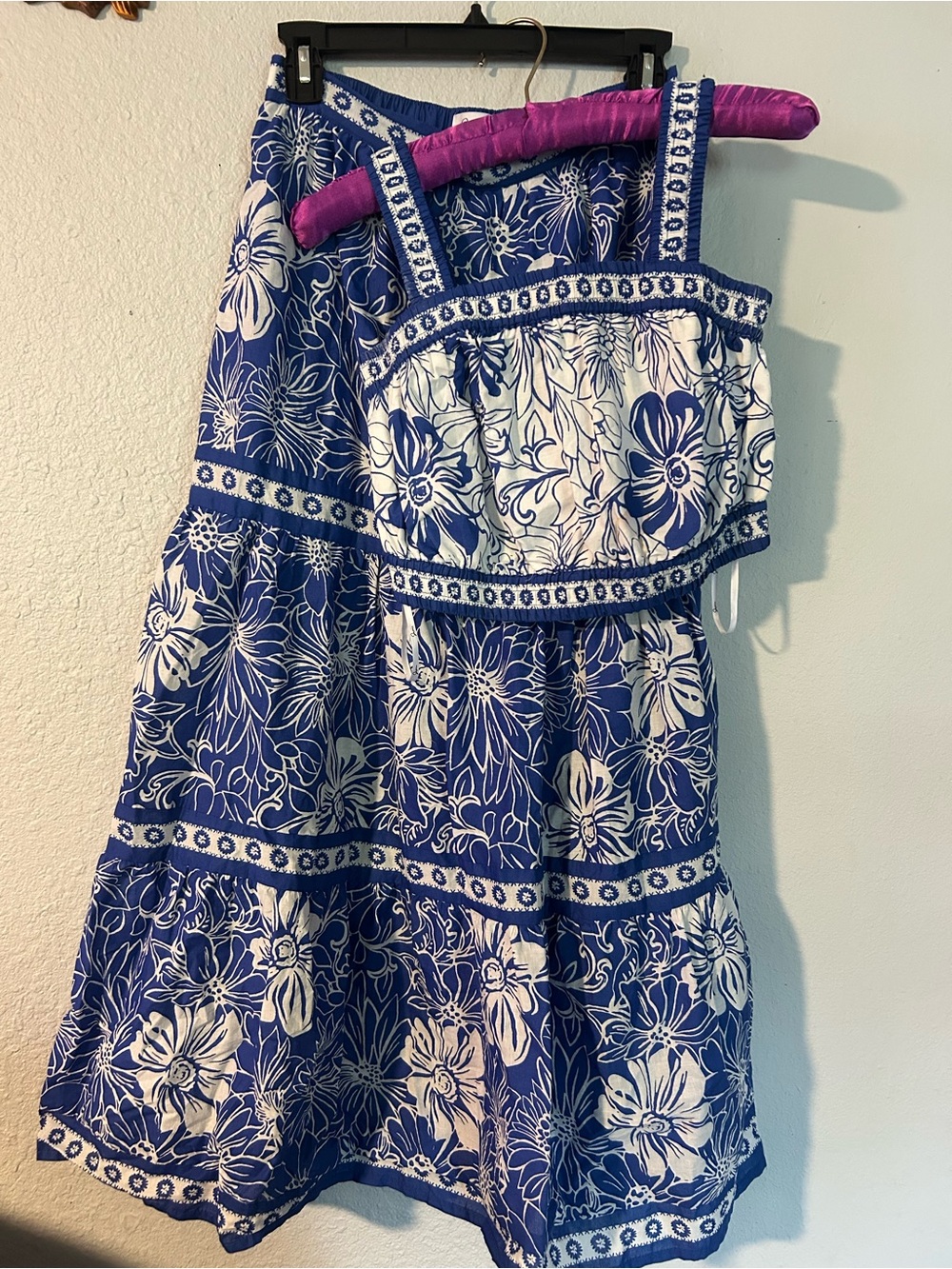 Japna Blue and White Floral two piece set